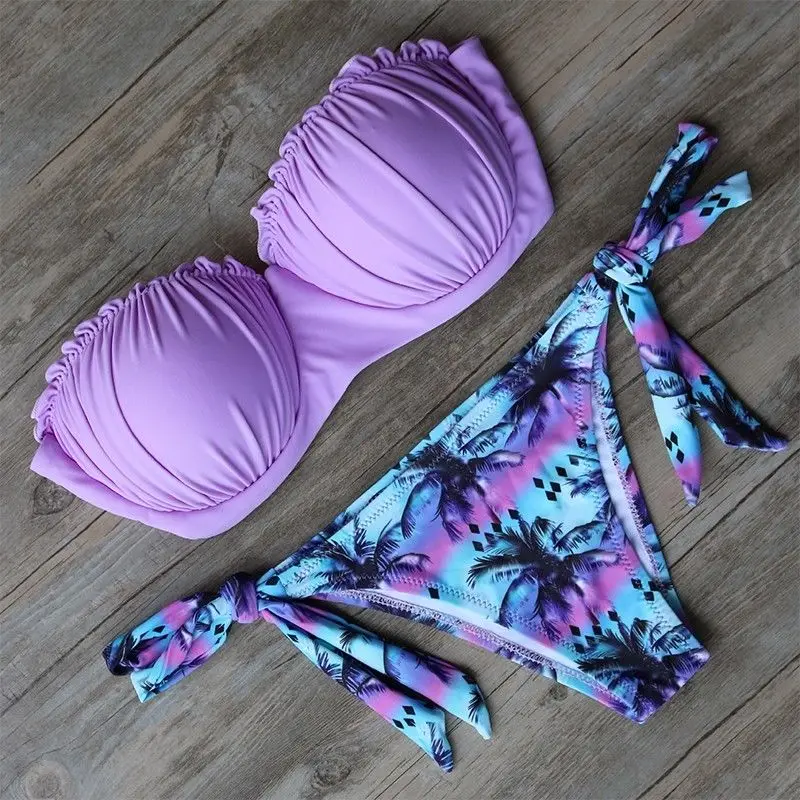 

Fashion Summer Sexy Women Bra Set Bandage Push-Up Padded Bra +Briefs Hot Selling