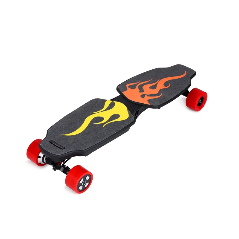 Discount Four Wheels Dual Motor Electric Skateboard Mini Folding Scooter Bluetooth Speaker Fish Board Longboard Skate Foldable Hoverboard 4