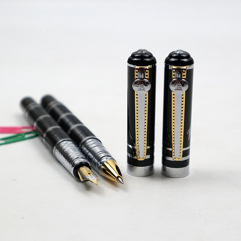 

Luxury Metal Ballpoint Pen/Fountain pen 0.5mm Black Ink Roller Ball Pens For Business Gifts Writing Office School Supplies