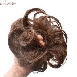 S-noilite 40 г синтетические шиньоны Волосы Scrunchies наращивание волос кусок обёрточная бумага хвост волосы хвост Updo поддельные волосы булочка