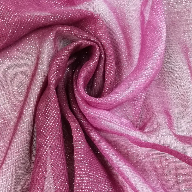 

2019 Autumn Winter Popular Cotton Hemp Silk Thread Cotton Long Towel Wholesale Hair Edge Transition Color Shawl