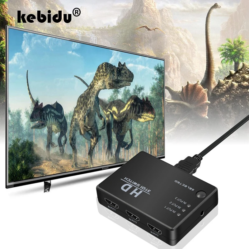 Kebidu с мультимедийным интерфейсом высокой четкости 3 Порты и разъёмы HDMI