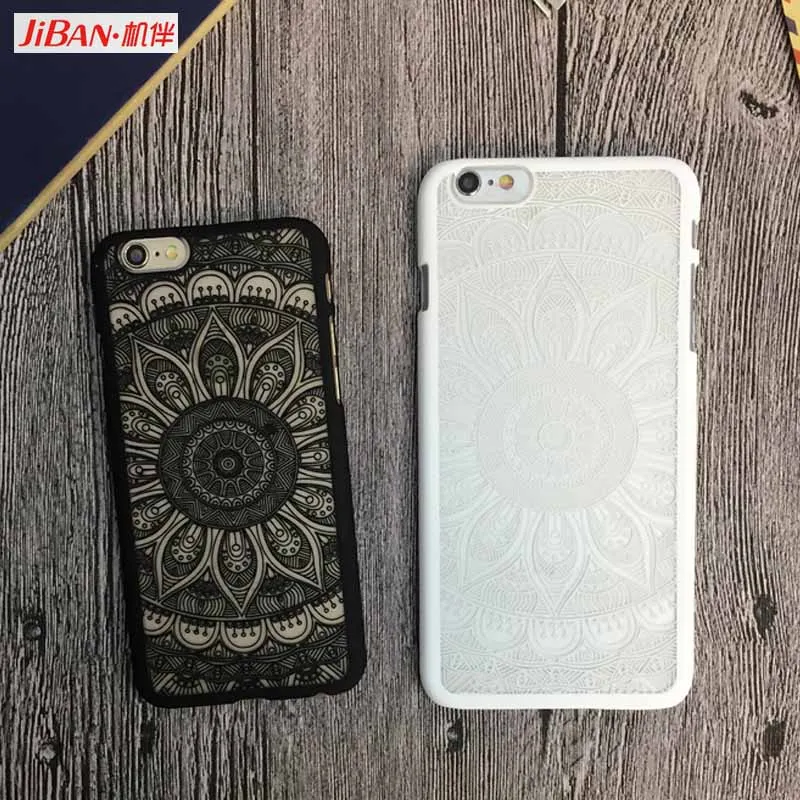 JIBAN Ретро полые цветок чехол для телефона iphone 6plus/5S/6 S 7 плюс 8 большие солнце