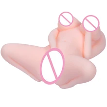 Soft Silicone Vagina Real Pocket Pussy Male Masturbation Aircraft Cup Sex Dolls with Big Breast Adult Sex Toys for Man