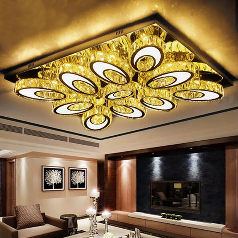 

Jmmxiuz Modern Minimalism High Brightness LED Rectangular crystal Ceiling Lights living room Lighting Bulb Ceiling Ceiling Lamp