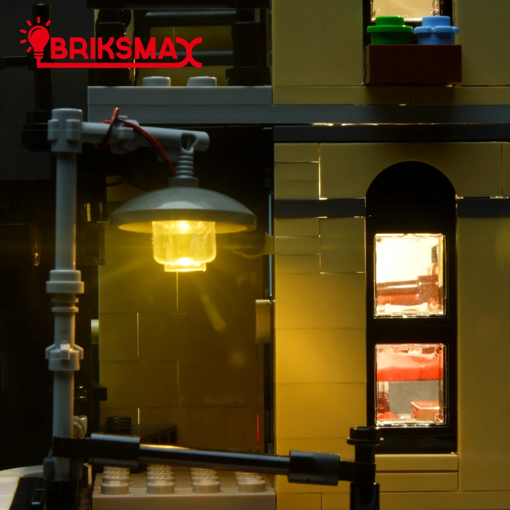 BriksMax светодиодный светильник, комплект для создателя, знатока, городской закусочной, строительные блоки, модельное освещение, комплект, совместимый с 10260