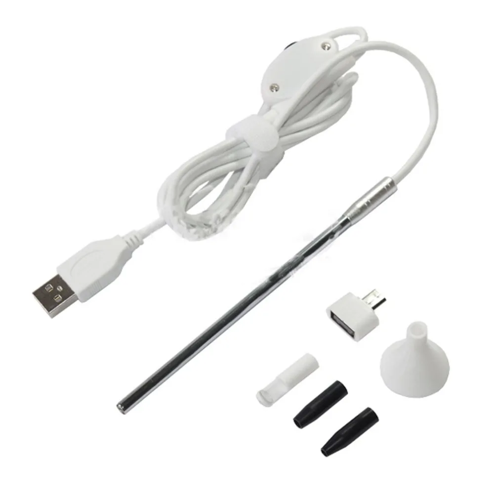 

Silver Ear Mouth Nose Endoscope 6 LED USB Ear Cleaning Tool HD Visual Ear Spoon Earpick Health Care In-ear Cleaner Tool