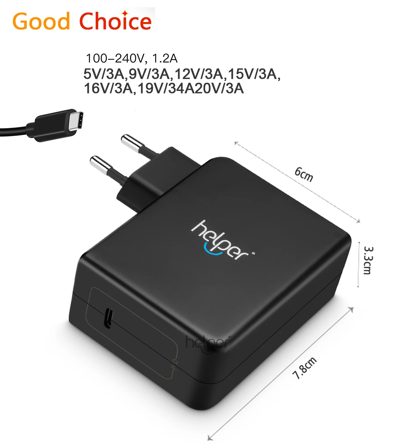 

USB-C Type-C PD Laptop Adapter for Razer Blade Stealth ,XPS 12, X1 table, 45w-65w 20V 2.25A-20V 3.25 charger