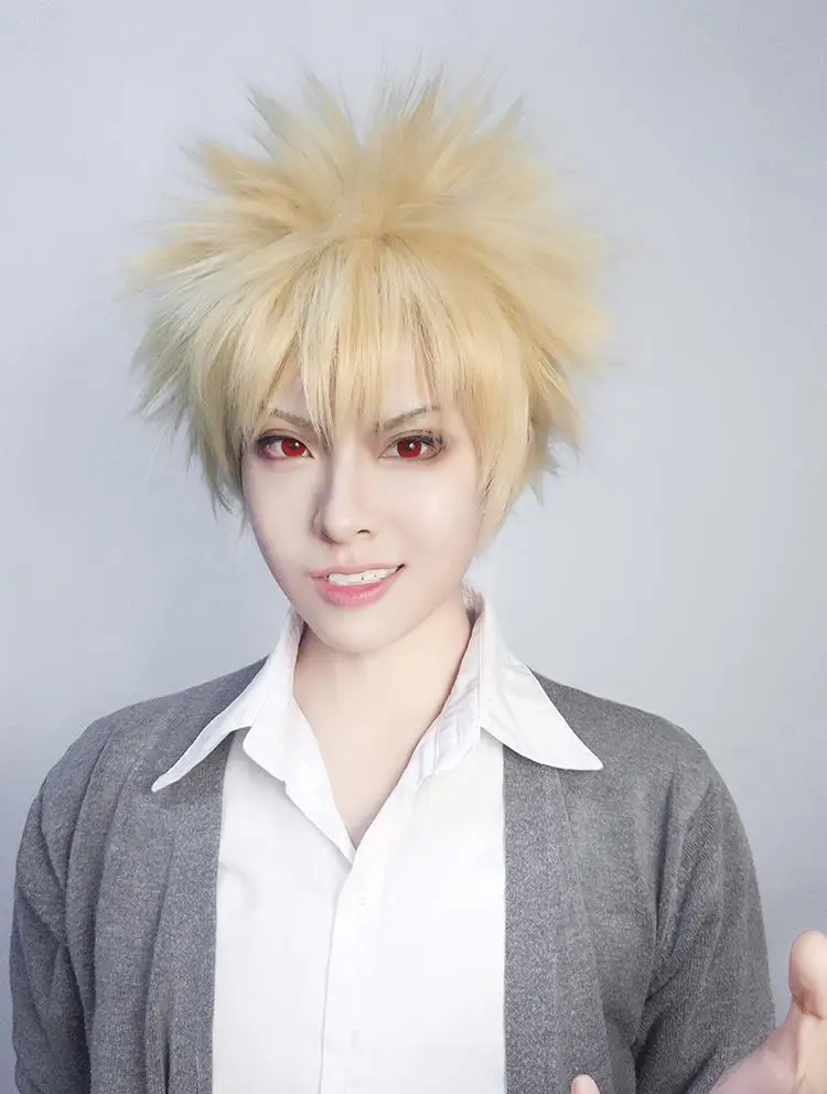 Моя геройская Академия Bakugou Katsuki Bakugo короткие льняные светлые термостойкие Baku no