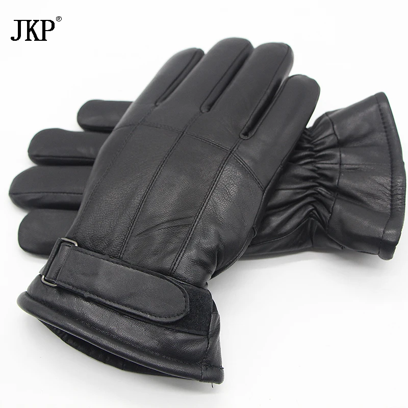 Hot Sale Men sheepskin gloves genuine leather glove for men winter Outdoor warm fur thickening