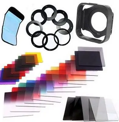 

40 in1 Graduated ND2 4 8 16 Filter Set + 52mm 58mm 77mm Adapter Ring For Cokin free ship