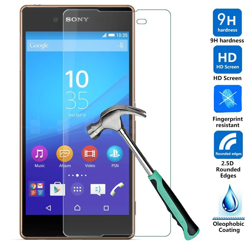

Tempered Glass Front Protective Film For Sony Xperia Z Z1 Z2 Z3 Z4 Z5 Compact C3 C4 C5 M2 M4 Aqua CASE Cover