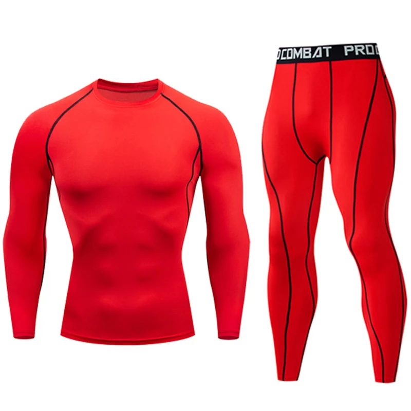

Men T shirts Pants MMA Long Sleeve T-shirt Men's Compression Shirts Fitness Bodybuilding Clothes MMA Rashguard Sport Suit S-4XL
