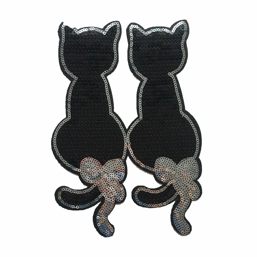 

22 X 15 CM Cartoon Sequins Animal Cat Motif Pattern Embroidered Patches Sewing/Iron On Patch For Cloth DIY Hand Crafts Applique