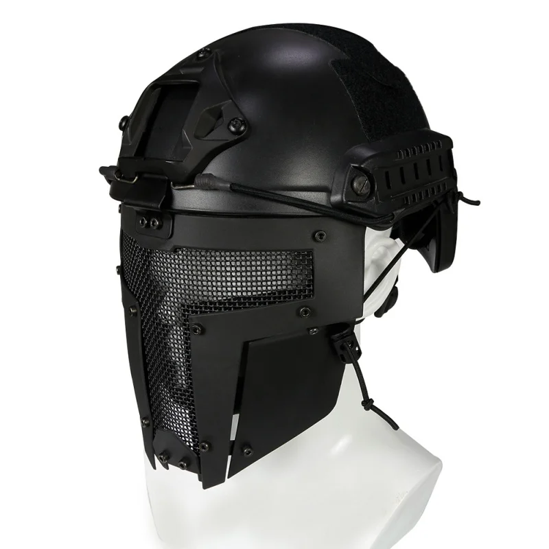 Открытый шлем для кемпинга, защита головы, армейский веер, для улицы, полная защита лица, маска Железный воин, маска для лица CS, оборудование