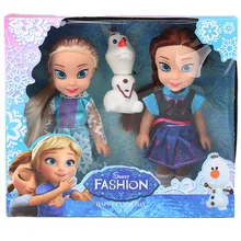 Buy Disney Princess Anime Figures Peach Anna Elsa Olaf Fashion Dolls Small Plastic Baby Dolls 5-7 Years Kids Toys for Girls 2DS07 Free Shipping