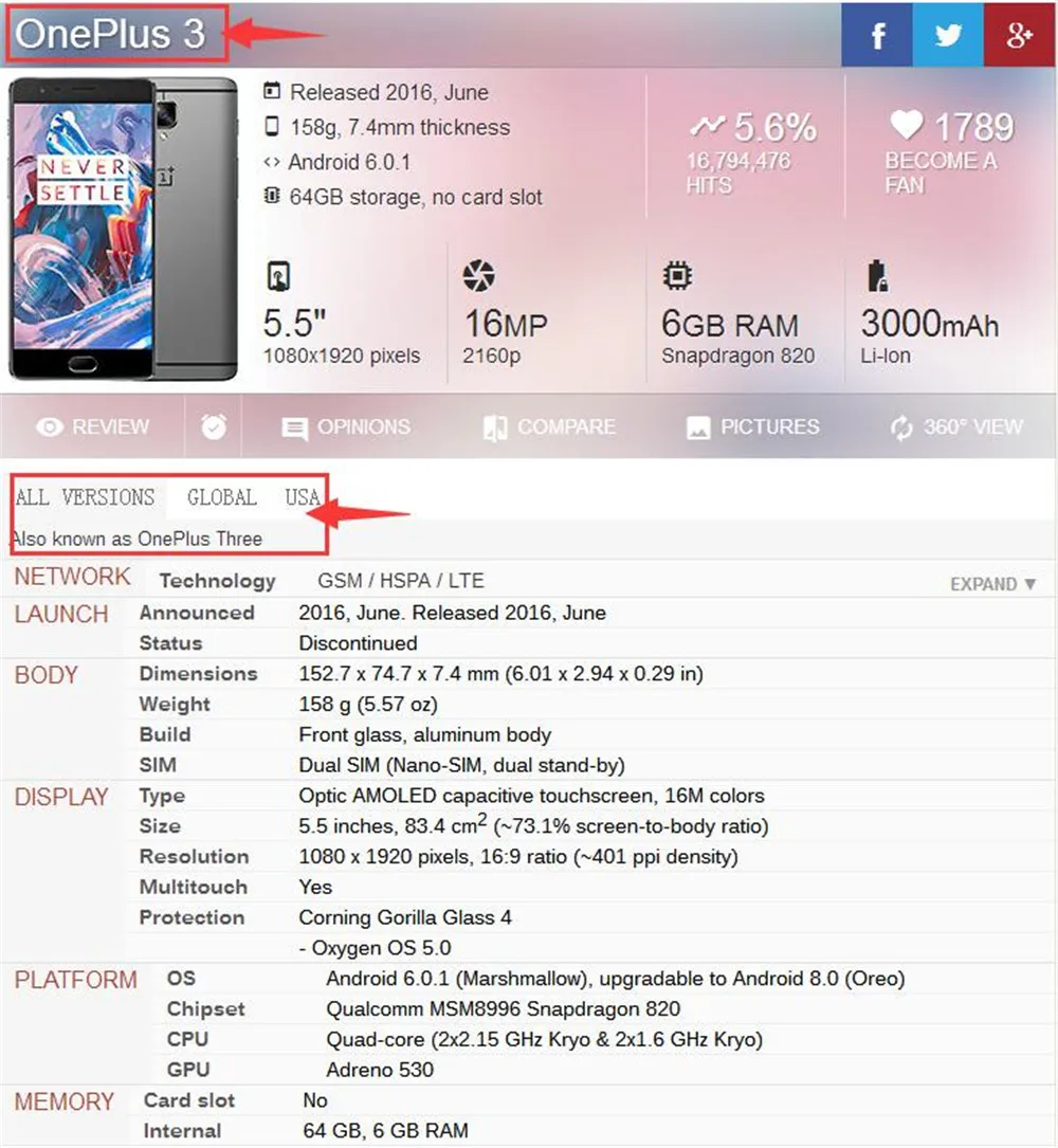 oneplus 3 