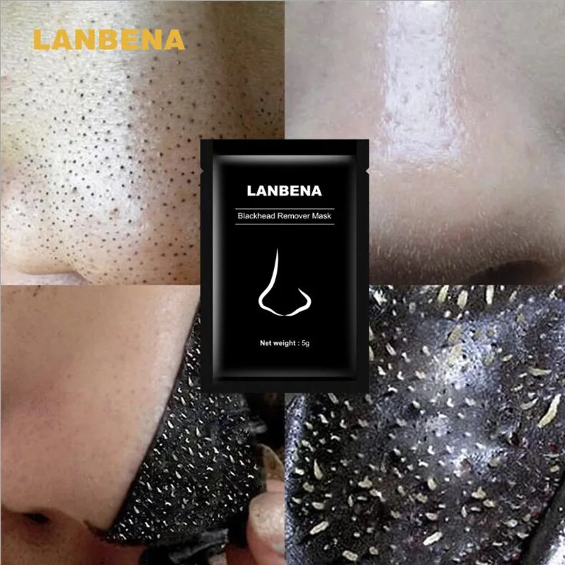 LANBENA для устранения черных точек 5 шт. маска лица угольная лечения акне в носу