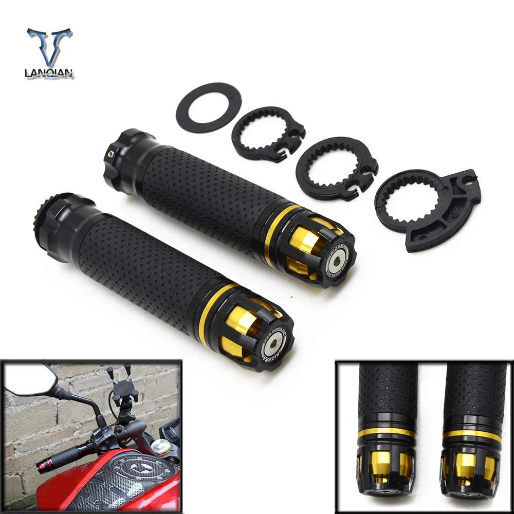 

7/8"22MM Motorcycle CNC Handle Grips Motorbike Handlebar Ends for Aprilia dorsoduro 750 shiver GT sl1000 falco RSV MILLE R