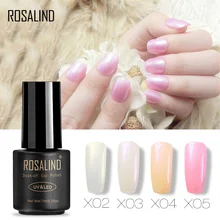 ROSALIND гель 1S жемчужный элегантный 12 цветов серия Гель лак для ногтей замачиваемый Профессиональный гель лак для нейл-арта лак с белым розовым