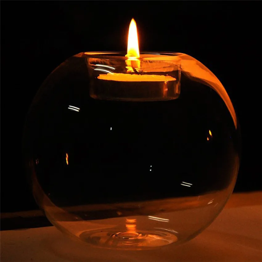 2018 new ball shape Crystal Glass Hanging Candle Holder Candlestick
