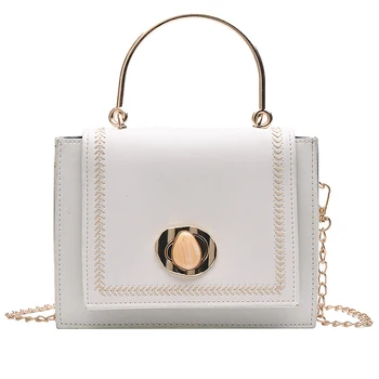 

Solid Color Leather Mini Crossbody Bags for Women Summer Messenger Shoulder Bag Female Travel Phone Purses Handbags Chain Bag