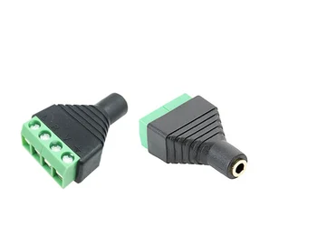 

50pcs/lot NEW 3.5mm (1/8") Stereo TRRS Female Jack to AV 4-Screw Terminal Block Balun Connectors