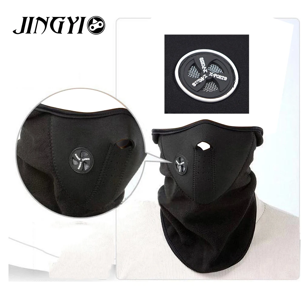 

JINGYI Motorcycle Half Face Mask Cover Unisex Ski Snow Moto Cycling Warm Winter Neck Guard Scarf Warm Protecting Maske