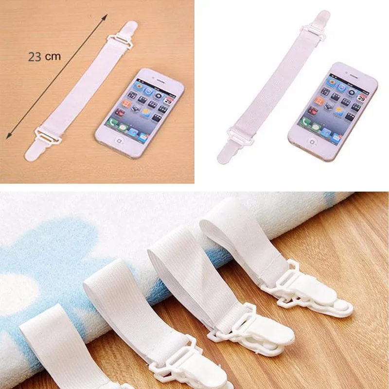 4pcs Bed Sheet Mattress Cover Blankets Grippers Clip Holder Elastic Adjustable Bed Sheet Cord Hook Loop Straps Strap Suspender Gripper Fasteners Elastic (6)