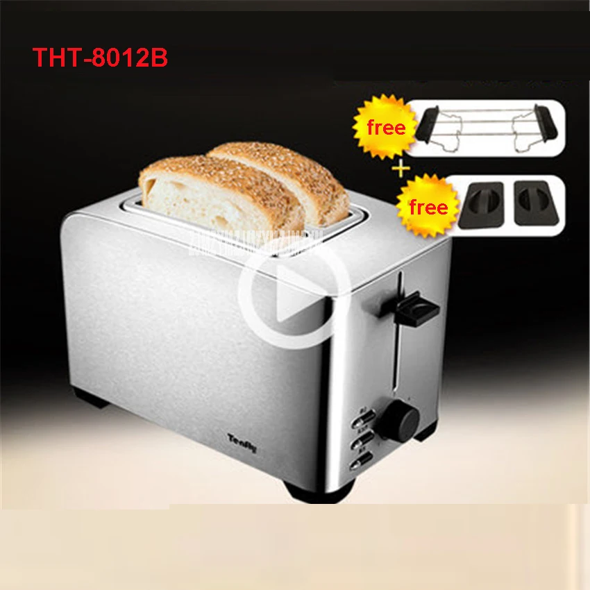 THT-8012B высокое качество бытовая техника все нержавеющая сталь тостер 220 В/50 Гц Multi Функция завтрак 750 Вт тостеры серебро
