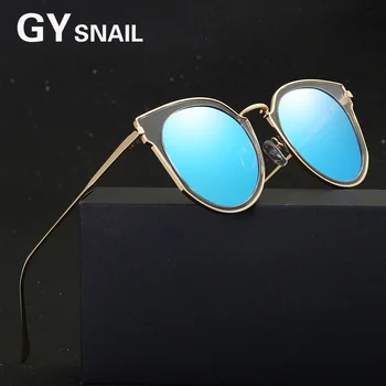 

GY snail Polarized Sunglasses for Women cat eye Sunglasses Driving Luxury Brand Coating mirror Women Sun Glasses female Eyewear