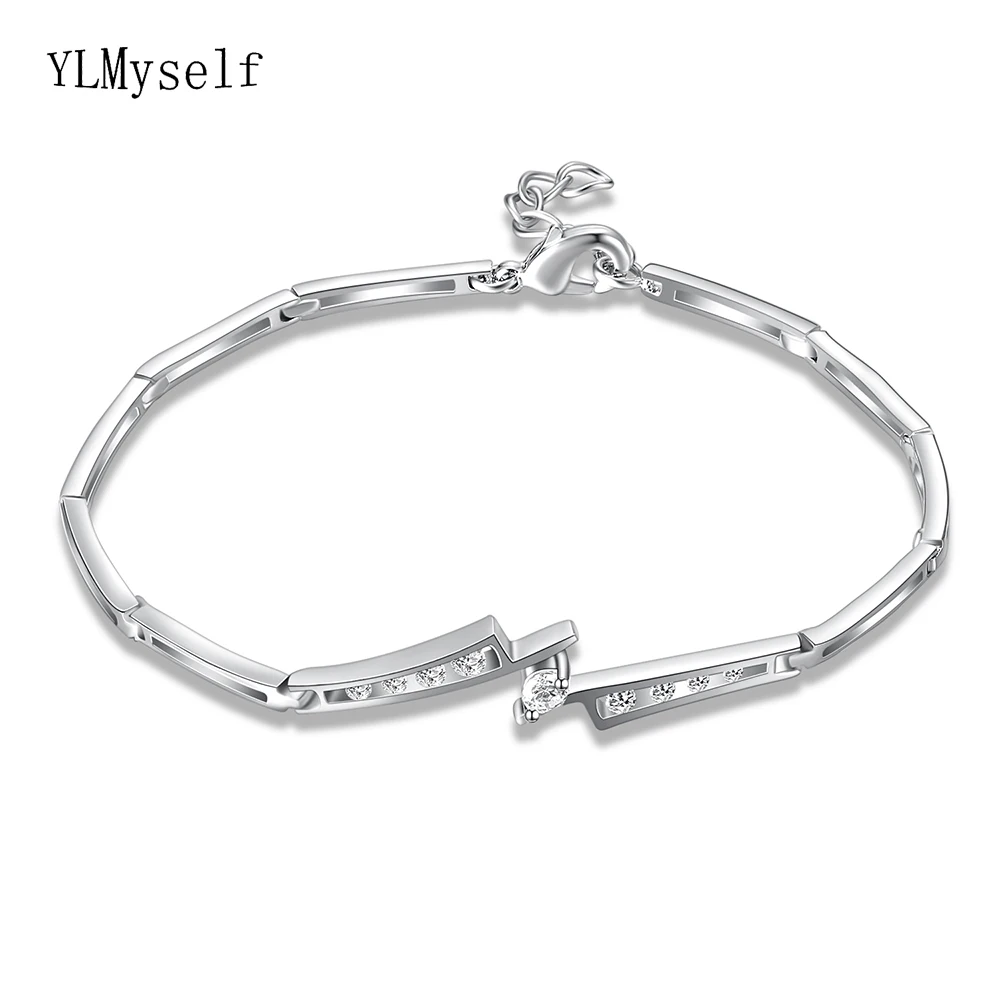 Элегантные браслеты длиной 16,5+ 2 см, быстрая, посеребренный лучший подарок, модные ювелирные изделия, милые ювелирные изделия, очаровательный браслет и браслет