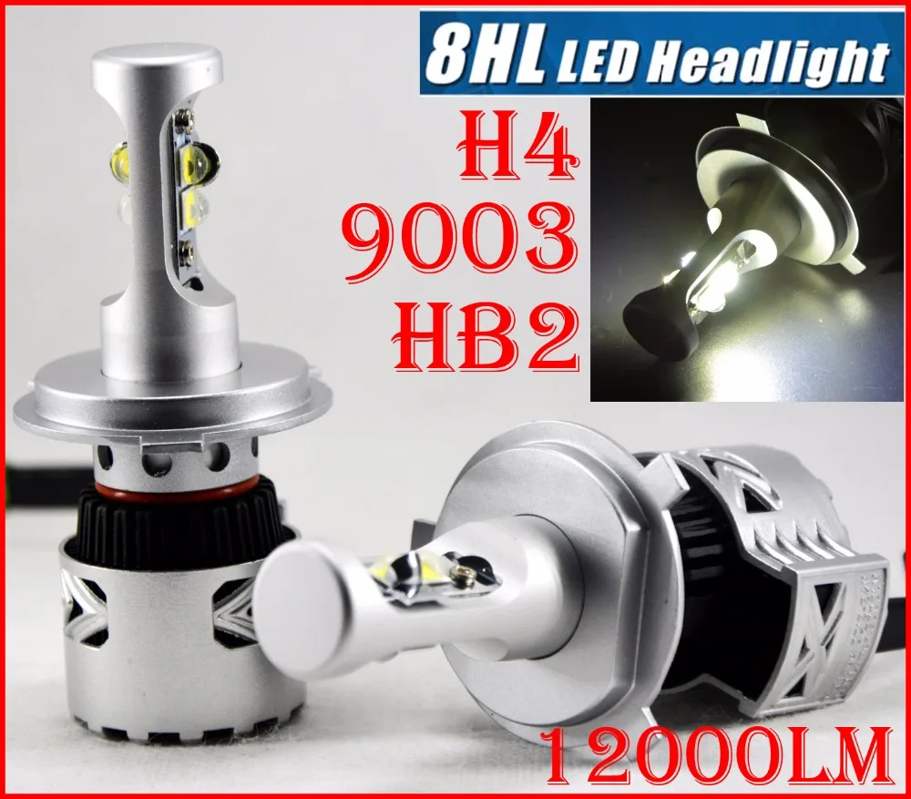 1 Set H4 HB2 9003 80W 12000LM G8 LED Headlight Kit XHP 50 4LED SMD Chips