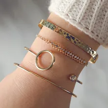 Стильный многослойный браслет pandora из розового золота, элегантный женский кулон, женский браслет из ювелирного сплава@ SZ