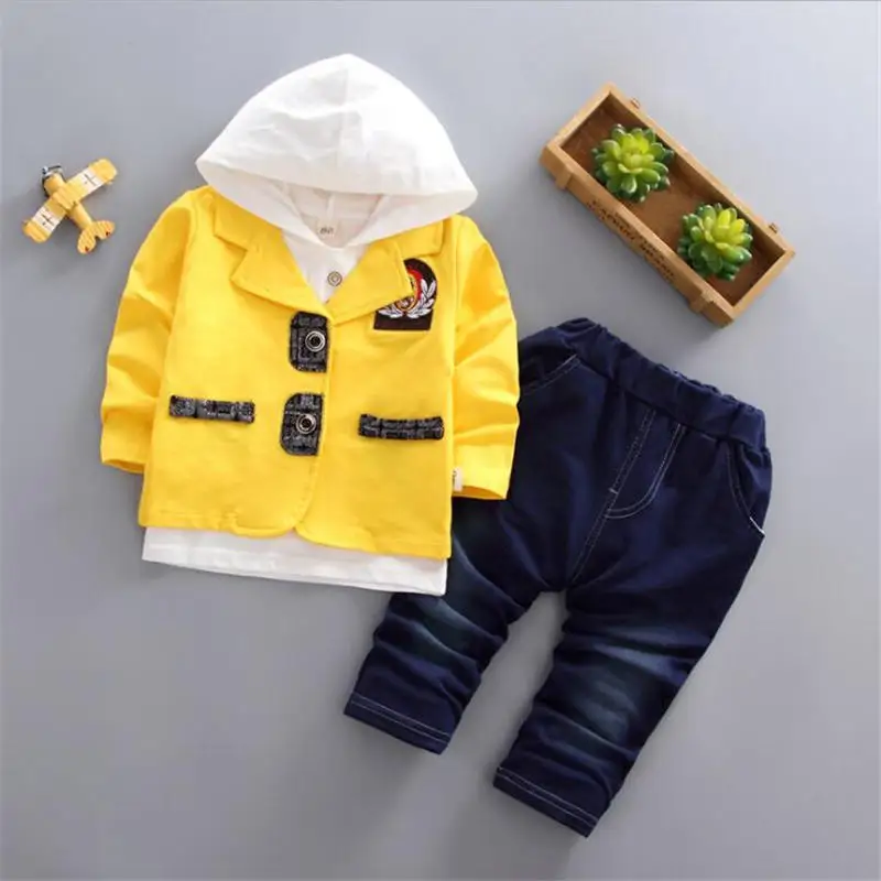 

BibiCola Children Fashion Clothing Set Baby Boys Spring Autumn Long Sleeve Party Clothes Suit Kids Boys Gentleman Style Costume