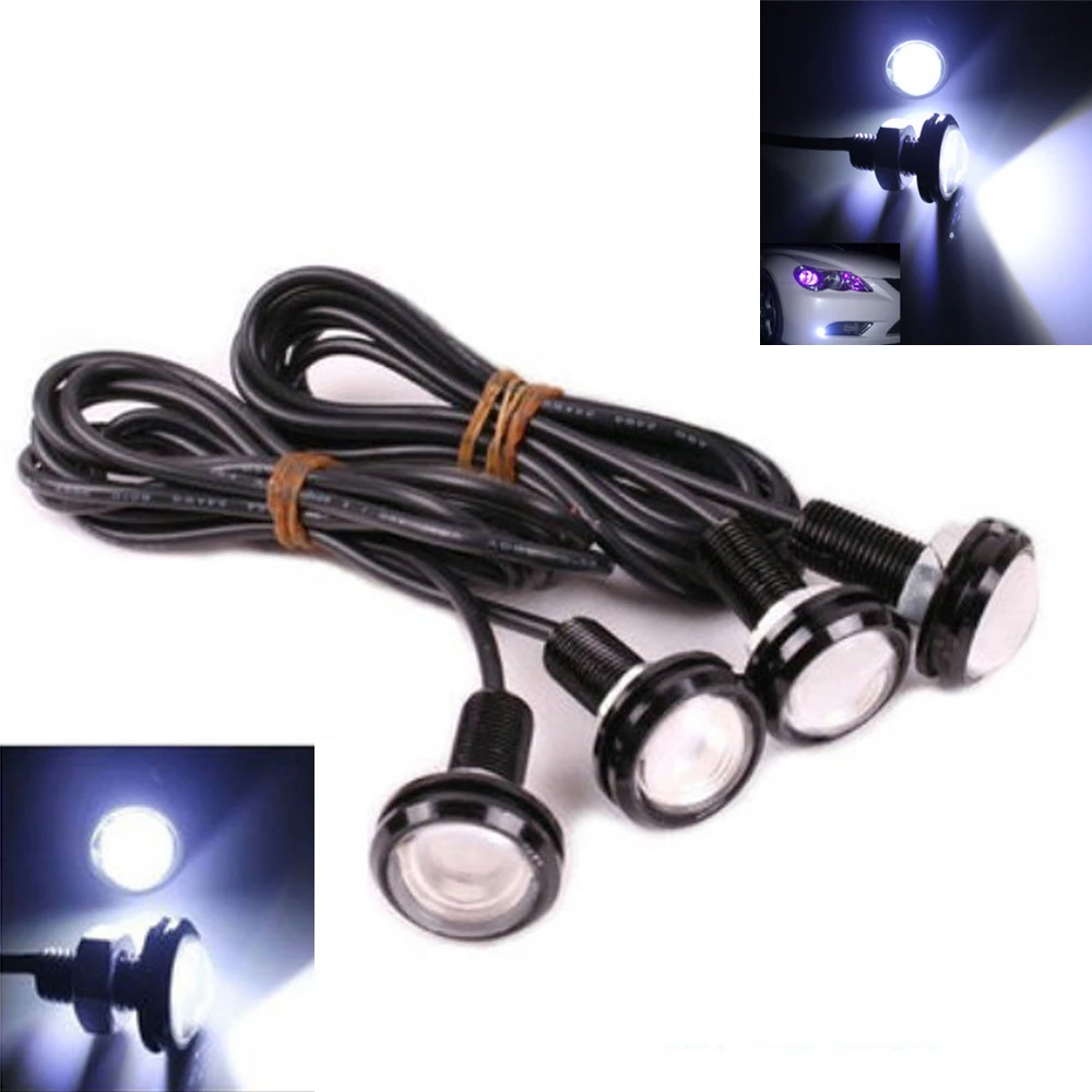 4pcs 9W White LED Hawkeye Eagle Eye Car Daytime Running Light DRL Fog
