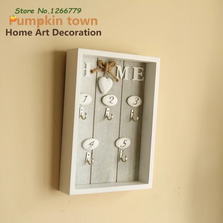 

Free Shipping NEW Pastoral style creative love shape multi-purpose wall decorations,wooden practical key hanging/storage hook