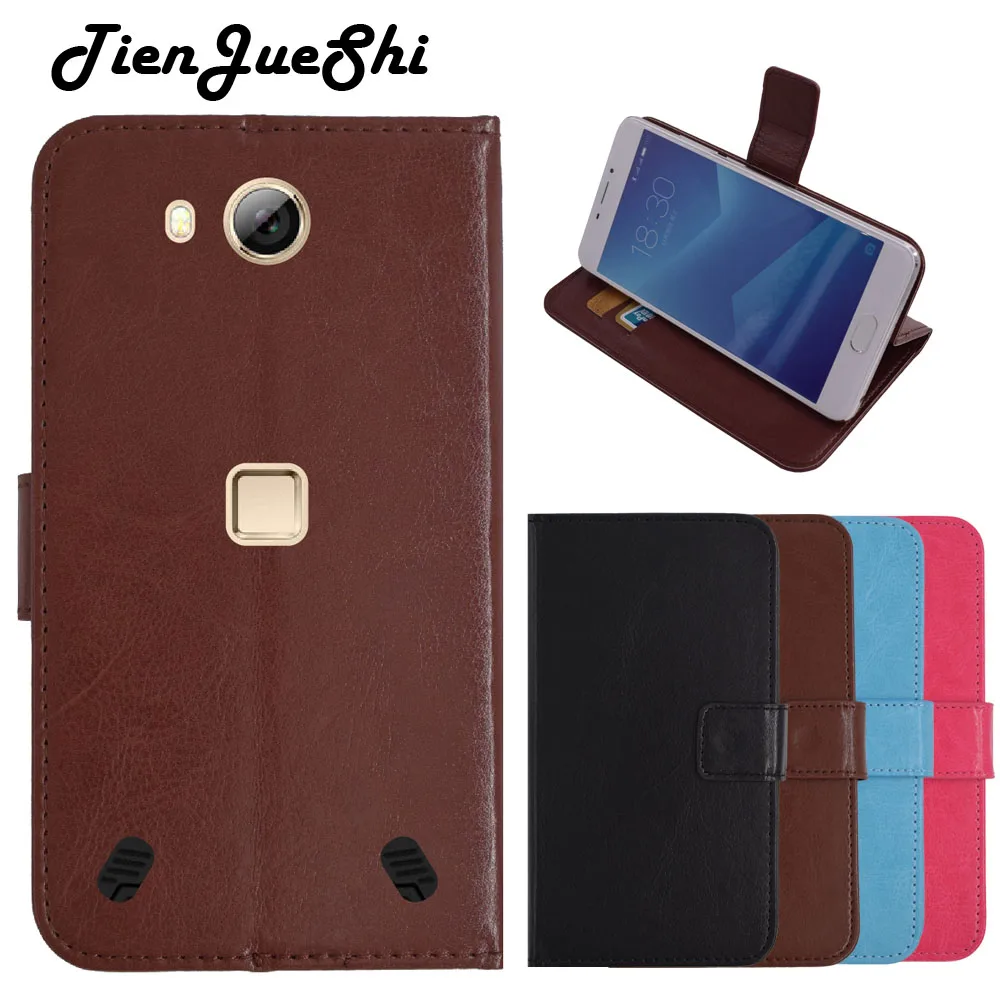 

TienJueShi Flip PU Book-Stand Leather Cover Shell Wallet Etui Skin Protection Case For Doogee s60 5.2"