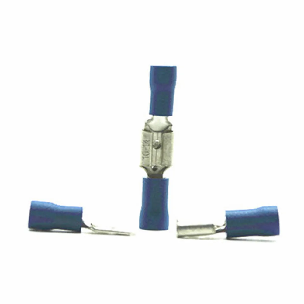 Raytech проводка Соединительная синяя предварительно Изолированная Мужская вкладка и женские наконечники для обжима многожильного кабеля обжимной терминал 50 шт. 25 пар