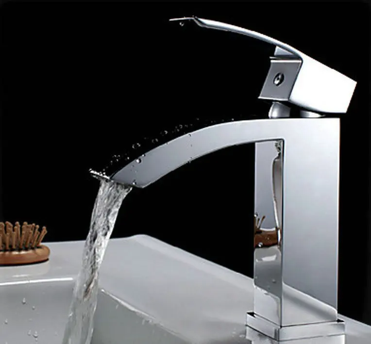 e_pak Single Hole 8319/17 Deck Mounted Bathroom Handle Basin Sink Mixer Tap Counter With Filter Spout Waterfall Faucet pa | Дом и сад