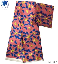 BEAUTIFICAL ankara satin fabric african print wax fabrics style african Chiffon printed fabric for party dress ML8X09-14