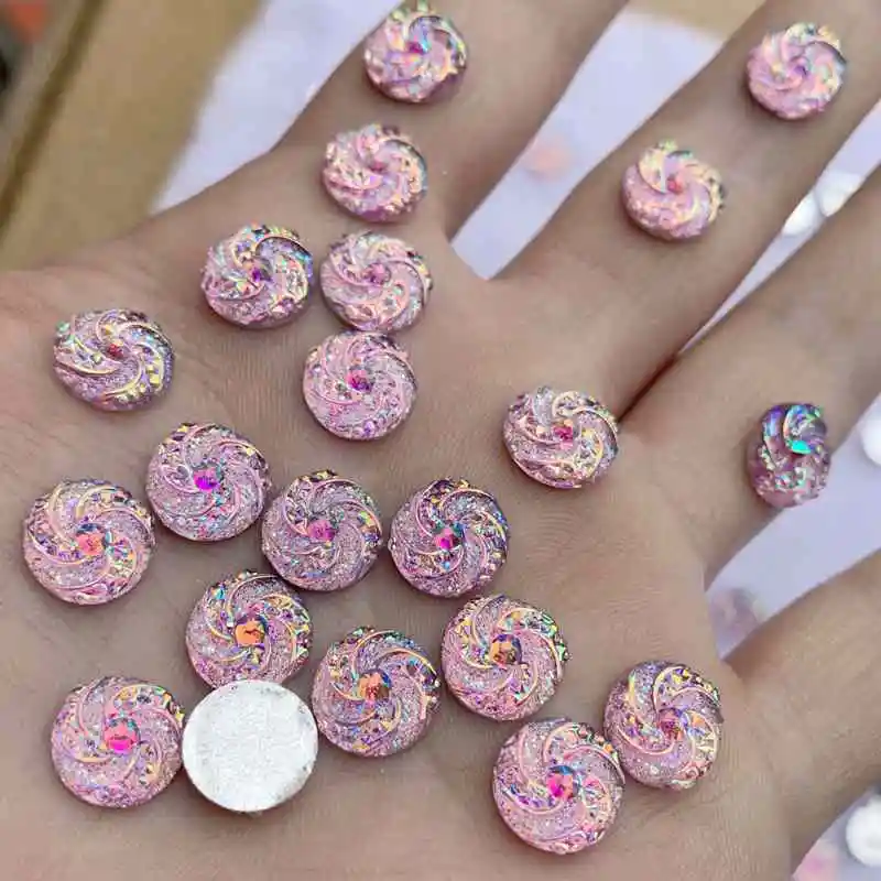 DIY 150 шт 10 мм плоские камни и кристаллы смолы круглые стразы аппликация бусины