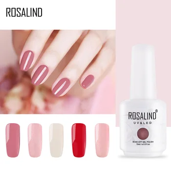 

ROSALIND Gel Varnish 15ML White Bottle Design for Semi Permanent uv and led New 60 Beautiful Colors nail art Gel Nail Polish