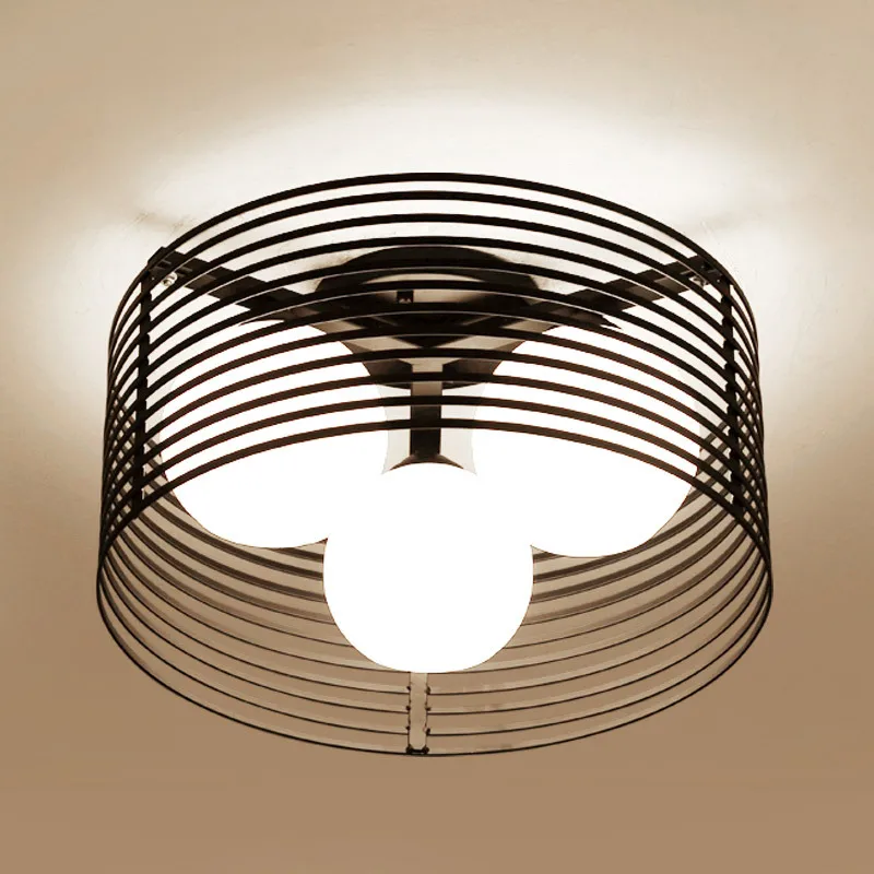 

Nordic bedroom lamp led ceiling round room lamp American modern warm dining room lamp