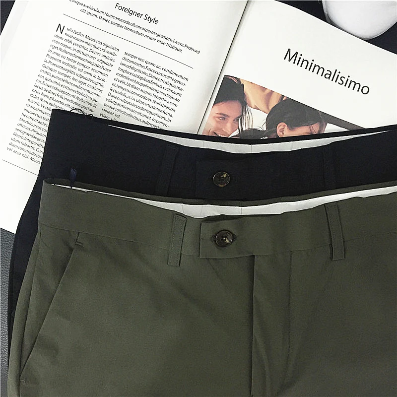 Осень, тонкие удлиненные штаны для высоких и тонких мужчин, корейская мода, 120 см, узкие брюки, мужские армейские зеленые брюки