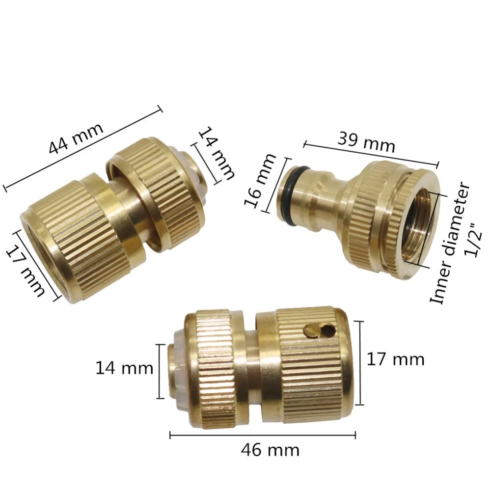 Водный переходник на пистолет комплект латунный садовый шланг набор кранов для полива газонов орошение Автомойка соединения быстрый разъем комплект 1 комплект