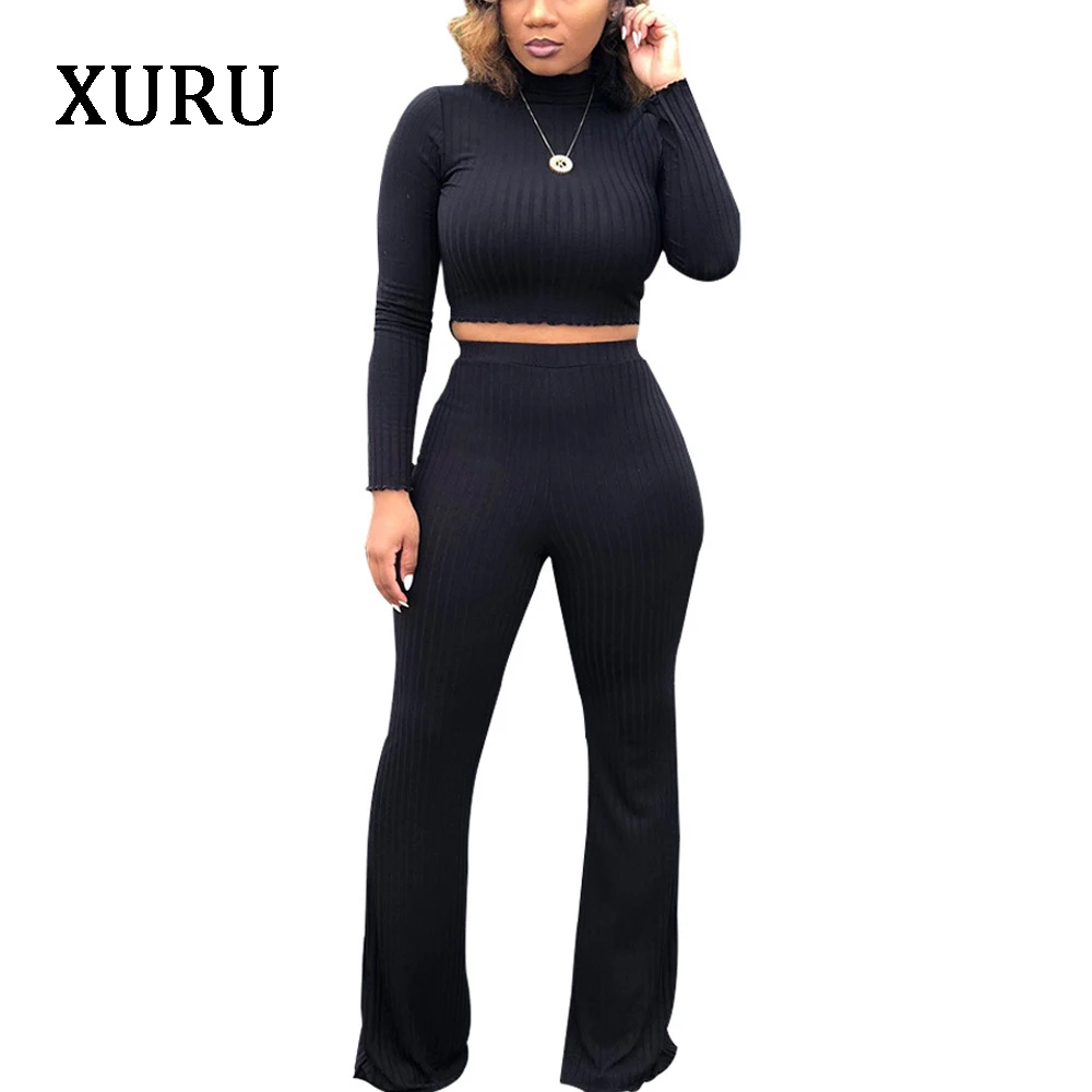 XURU Autumn And Winter Women's Fashion Sexy Two-piece Suit Jumpsuit Suit Sexy Party Club Clothing Jumpsuit 