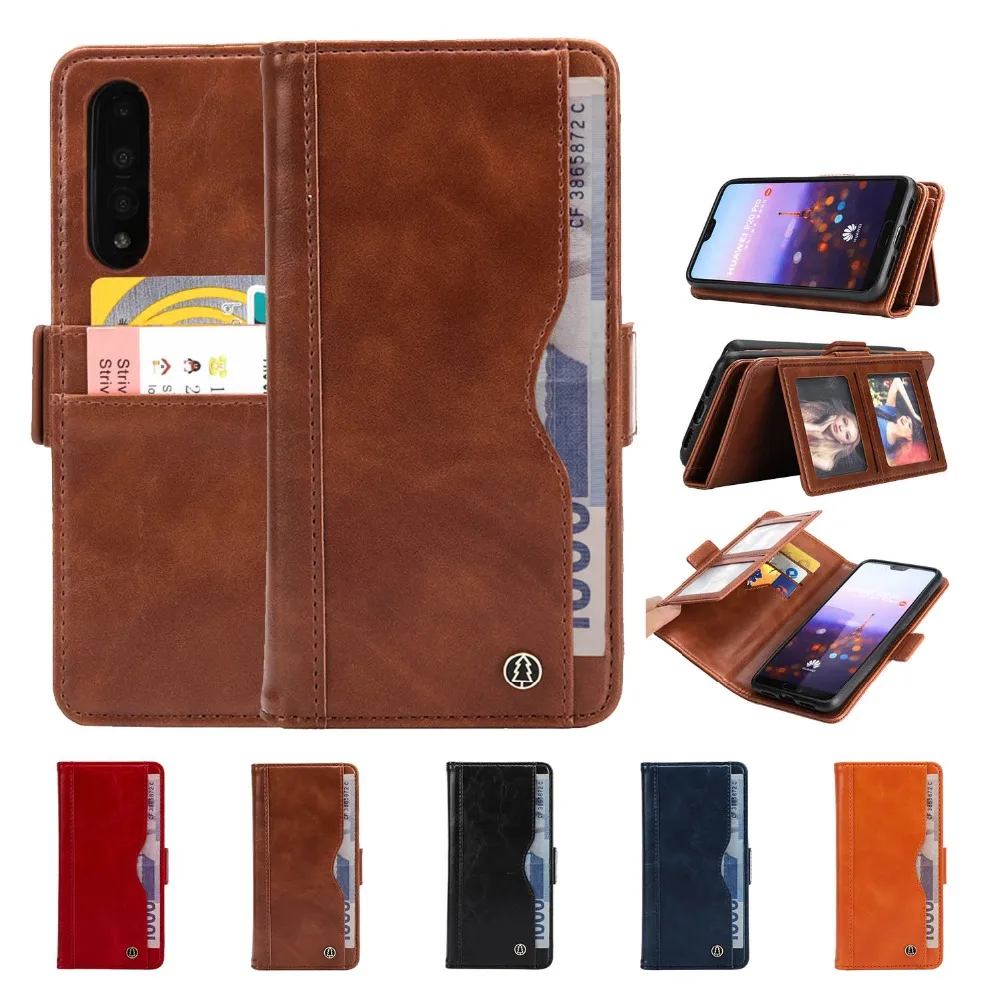 

Case for Huawei P20 Pro 2 IN 1 Detachable Flip Folio Wallet Case Card Holder Slots Magnetic Kickstand Cover for Huawei P20 Pro