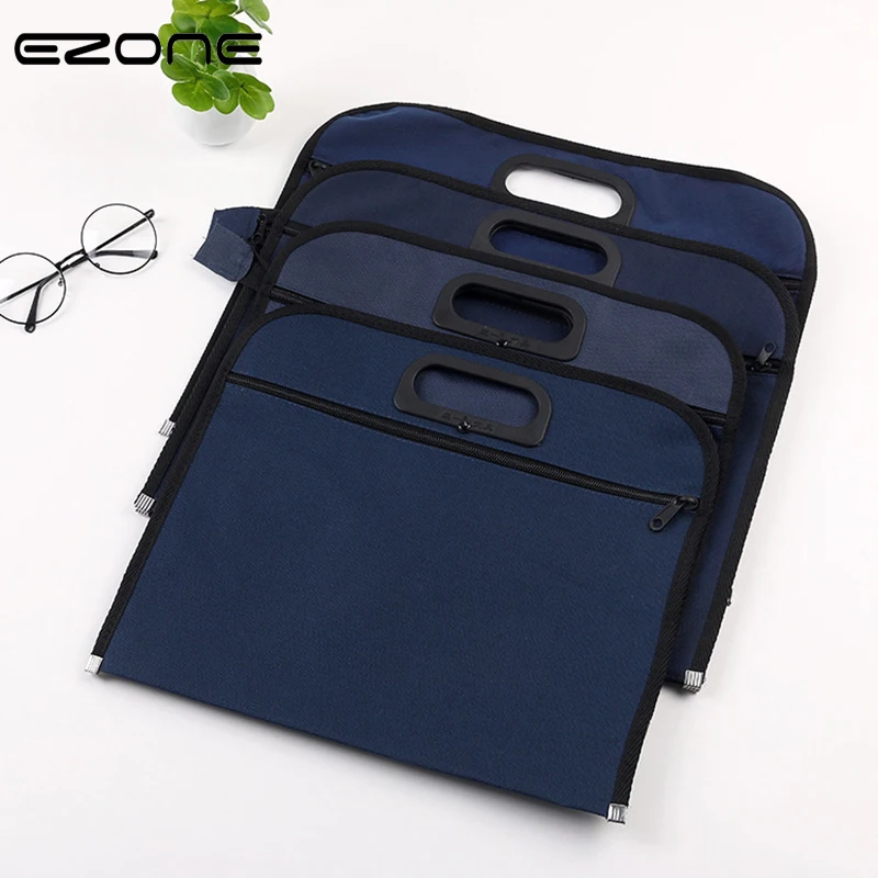 

EZONE B4 Portable Document Bag Single/Double-deck File Bag Business Conference Envelope Office Stationery Large Capacity Fashion