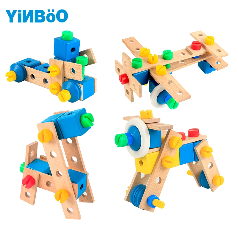 

Baby toys for children wooden game car hot wheels kids toy vehicle DIY tool for boy gift-70 pcs
